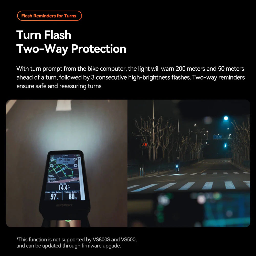 Luz delantera con flash
