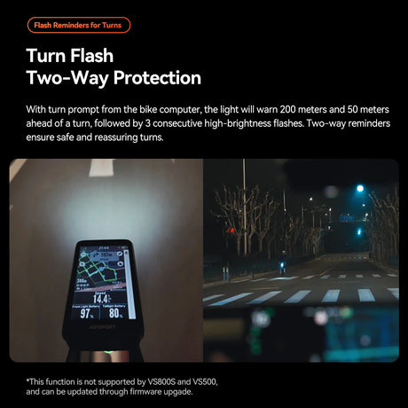 Luz delantera con flash
