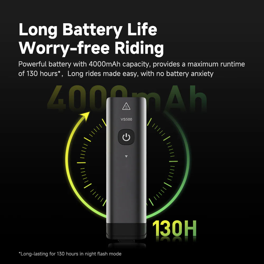 luz delantera bici con larga duración bateria