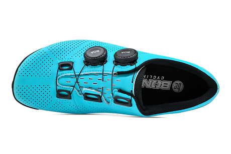Zapatillas de carretera Bont Riot 24 en azul, vista superior