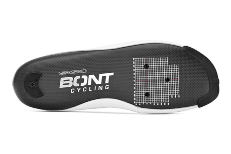 Zapatillas de carretera Bont Riot 24 en blanco, suela de carbono