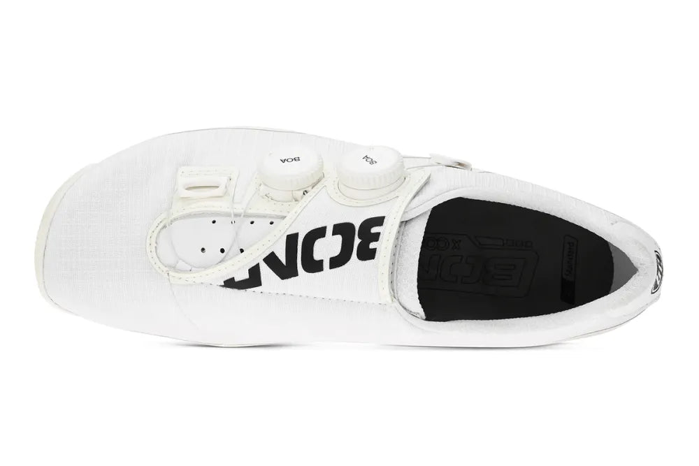 Zapatillas de gravel Bont Vaypor SL G en blanco, vista superior