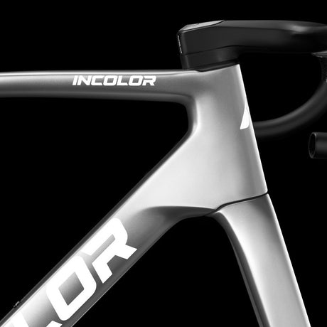 Cuadro Incolor SR SR Cherry, detalle del tubo de dirección