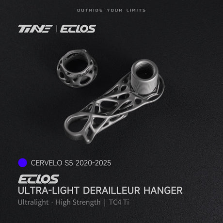 TiNE Eclos Patilla de Cambio de Titanio, versión Cervélo S5 2020-2025