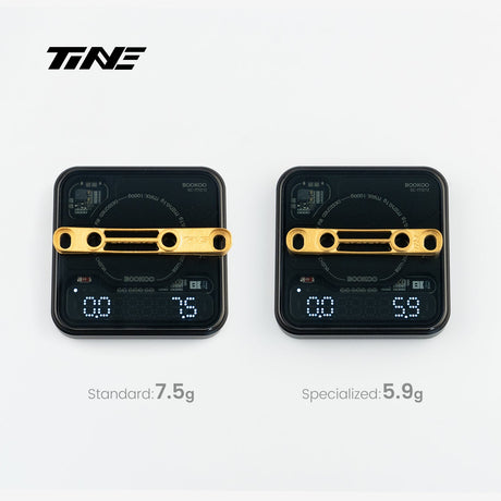 Peso del adaptador TiNE en báscula: 7,5 g la versión estándar y 5,9 g la versión Specialized