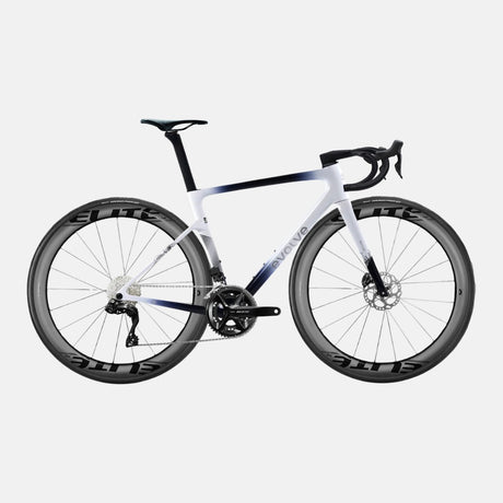 Rennrad Evolve Artista Cima 105 Di2 Navy White, Seitenansicht