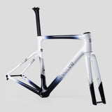 Evolve Artista Cima Dura-Ace Di2 Navy White bike, frame, three-quarter view