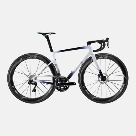 Rennrad Evolve Artista Cima Dura-Ace Di2 Navy White, Seitenansicht