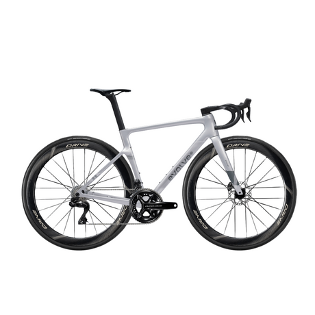 Rennrad Evolve Artista Cima Dura-Ace Di2 Streams, Seitenansicht mit großem Logo