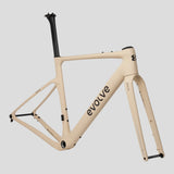 Evolve Cima GR Sahara gravel bike, front three-quarter view