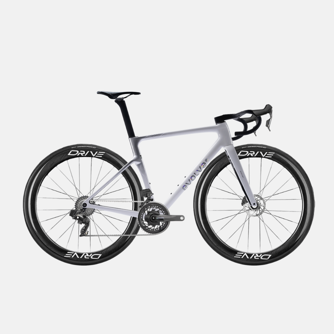 Bicicleta completa carbono evolve sram force plateada