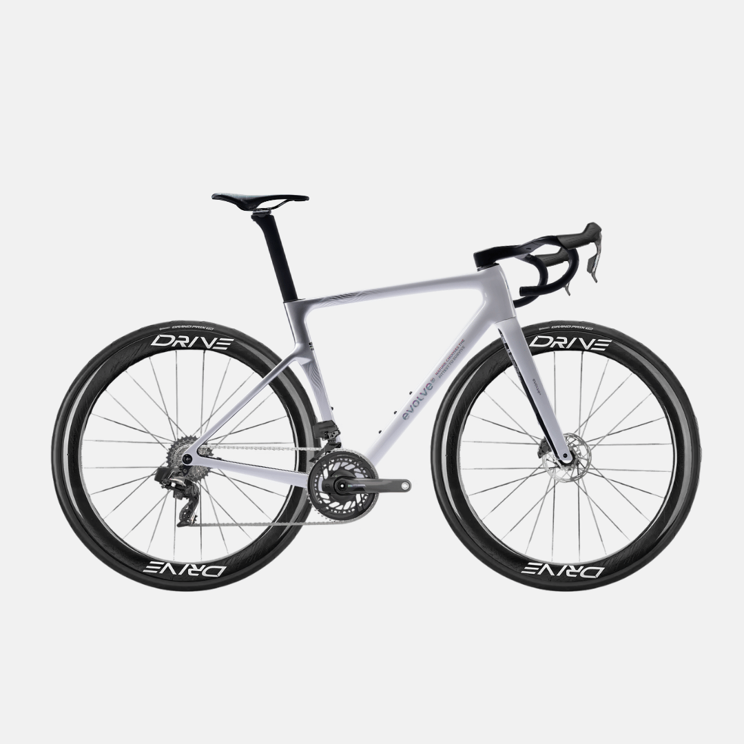 Bicicleta completa carbono evolve sram force plateada