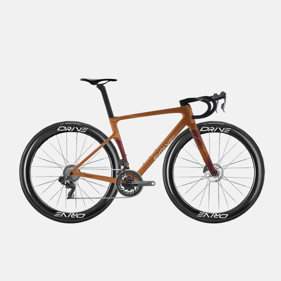 Bicicleta completa carbono evolve sram force naranja