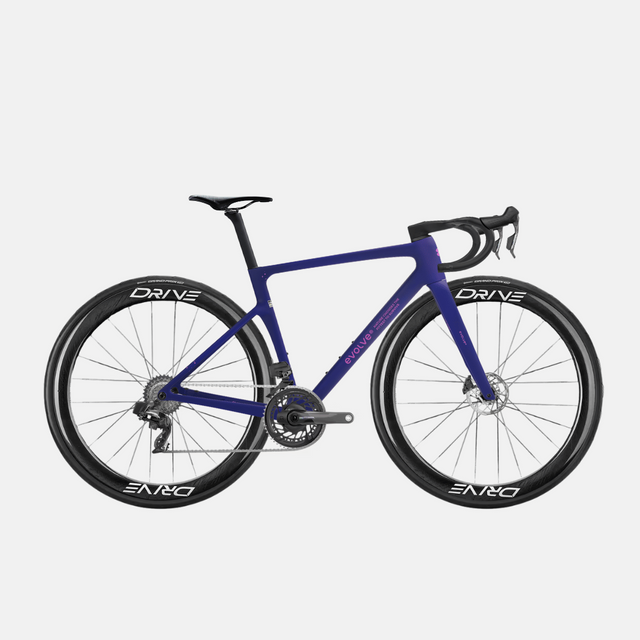 Bicicleta completa carbono evolve sram force morada