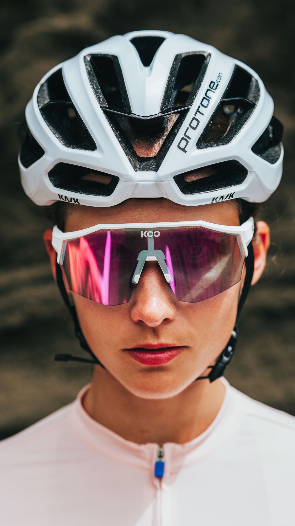 KOO Alibi — White Matt / Photochromic Fuchsia Mirror — imagen 2