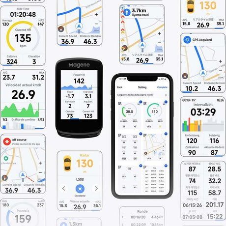 Ciclocomputador Magene GPS C606, detalle