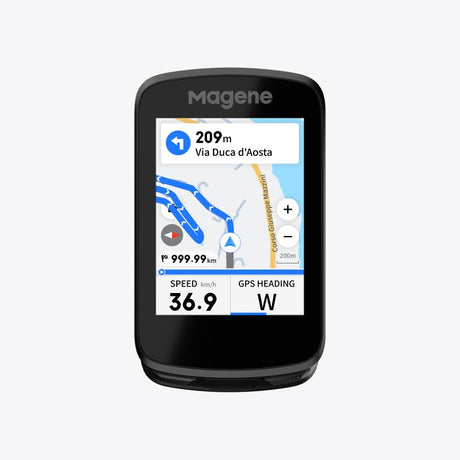 Ciclocomputador Magene GPS C606, vista frontal