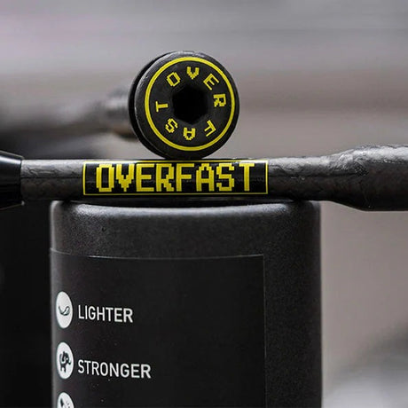 Overfast Eje de Carbono Polka Dot Yellow, vista lateral