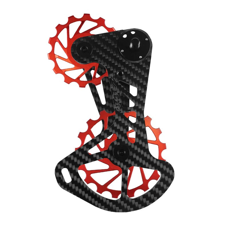 Portapoleas CCD Nova Ride Red, three-quarter view