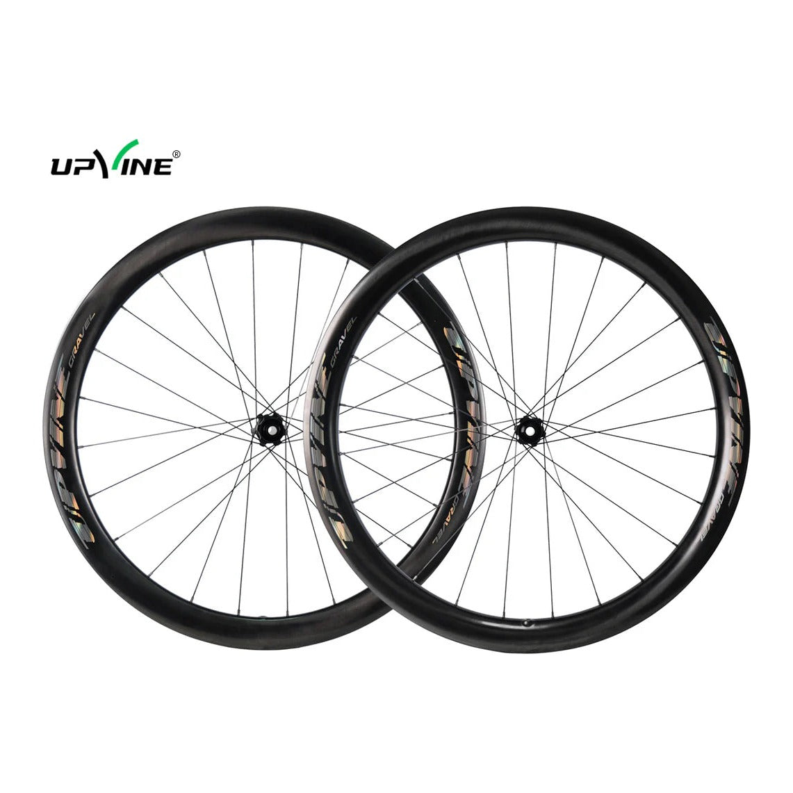 Ruedas Upvine Gravel Disc, three-quarter view