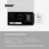 Caja del kit de cabezal de tija TiNE con la lista de accesorios incluidos