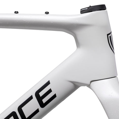 Vélo Winspace G3 GRX 717 Pearl White, détail du tube de direction