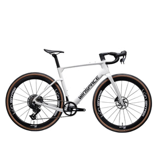 Bicicleta Winspace G3 GRX 717 Pearl White, vista lateral