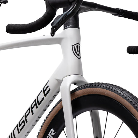 Vélo Winspace G3 SRAM Rival AXS XPLR Pearl White, vue de trois quarts