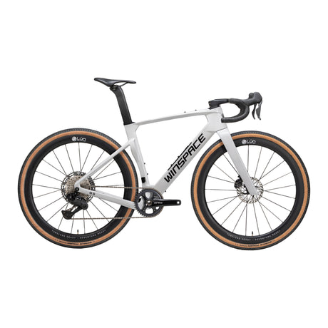 Winspace G5 SRAM Rival AXS XPLR Alpine White bike, side view