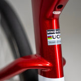 Bicicleta Winspace M6 105 Di2 Nusantara Edition, detalle del tubo de sillín