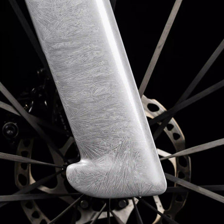 Vélo Winspace M6 Ultegra Di2 Frost White, détail de la fourche