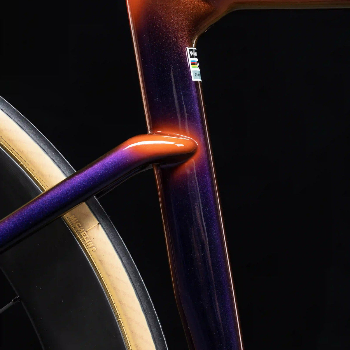 Winspace SLC5.0 Ultegra Di2 Mirage bike, seat tube detail