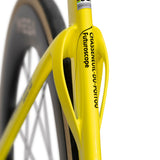Winspace T1600 105 Di2 Yellow bike, front view