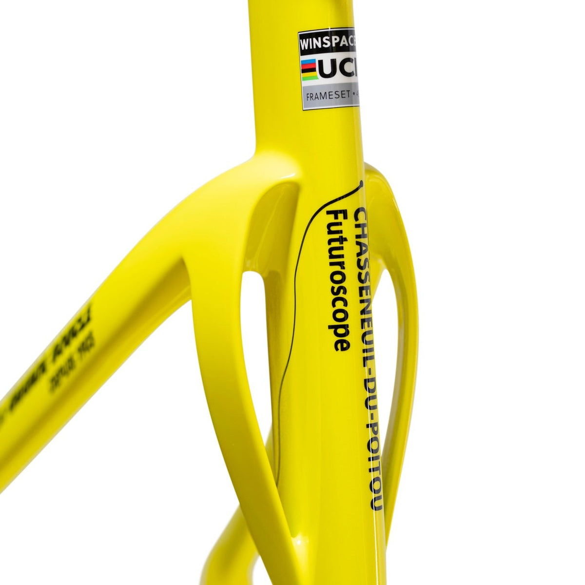 Rad Winspace T1600 Ultegra Di2 Yellow, Kettenstreben-Detail